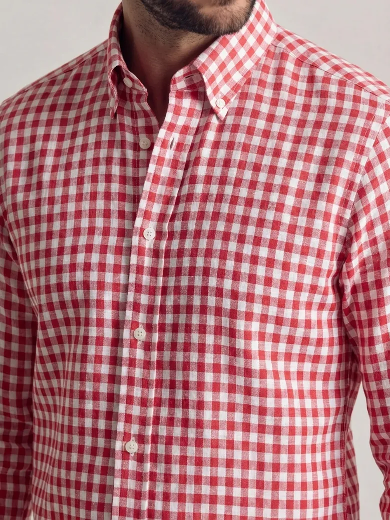 Eenvoudig te strijken effen wit poplin overhemd