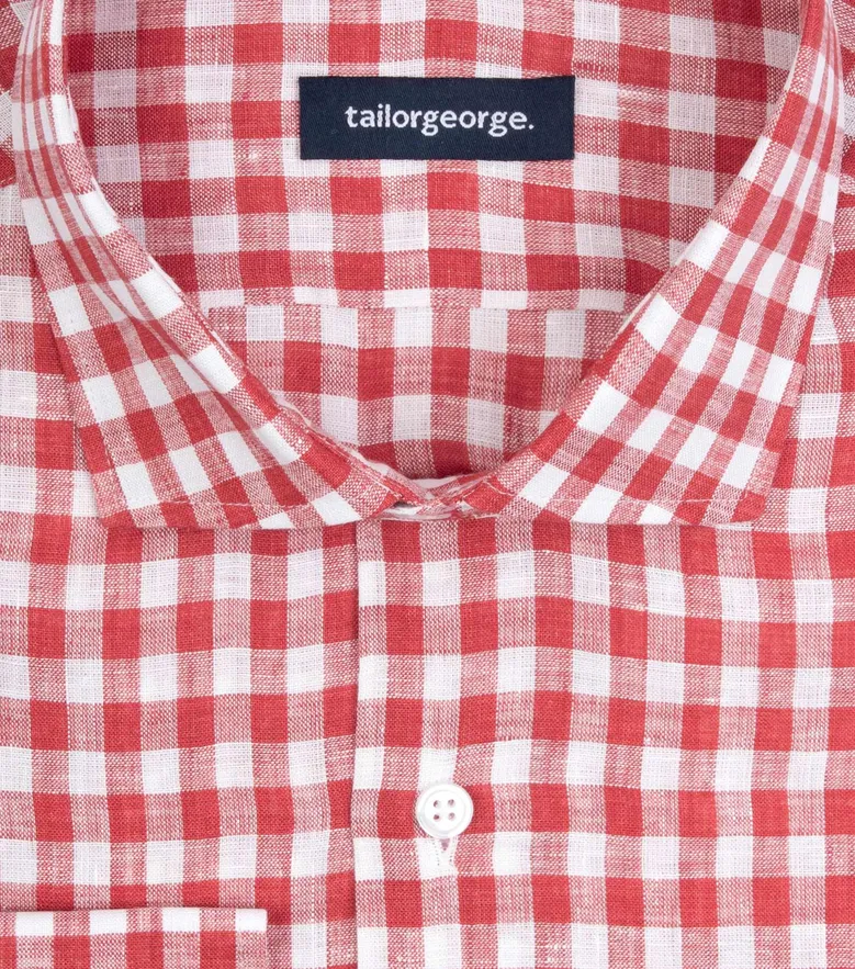 Eenvoudig te strijken effen wit poplin overhemd