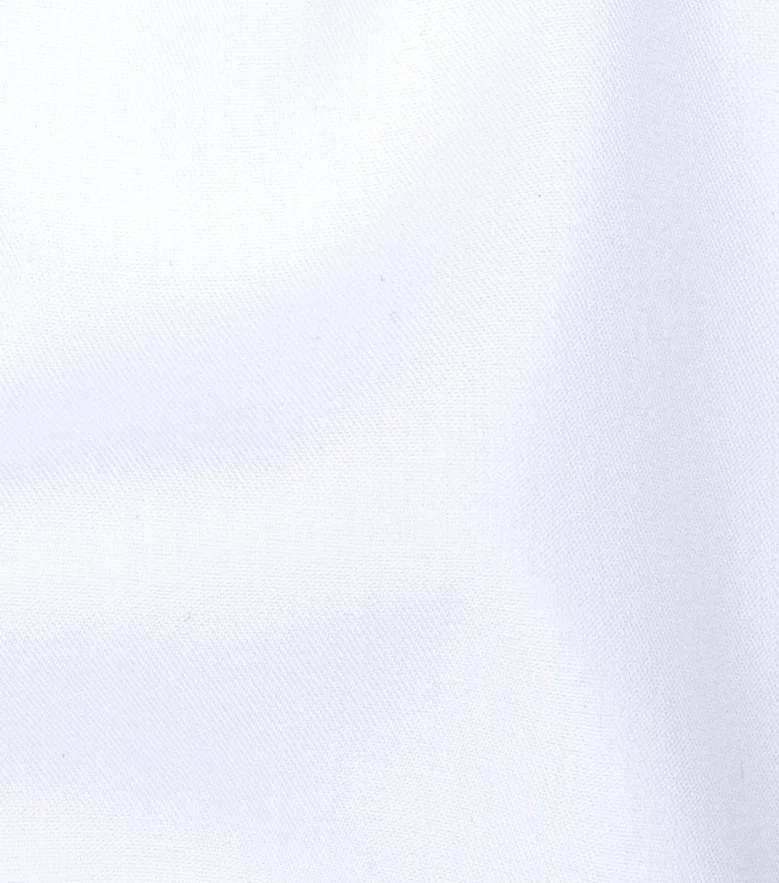Eenvoudig te strijken effen wit poplin overhemd