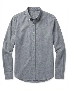 Effen grijs flanel overhemd