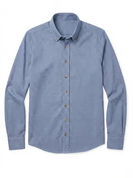 Blauw mini-geruit flanel overhemd