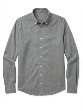 Grijs mini-geruit flanel overhemd