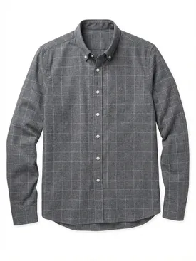 Flanel overhemd met grote grijze ruiten