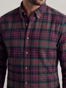 Rood, groen en blauw tartan dik flanellen shirt