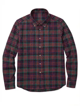 Rood, groen en blauw tartan dik flanellen shirt