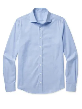 Hemelsblauw chambray overhemd