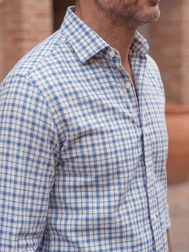Oxford overhemd met blauw ruitdessin